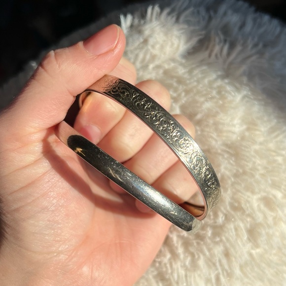 Set Silver Bangle Bracelets - Picture 2 of 6